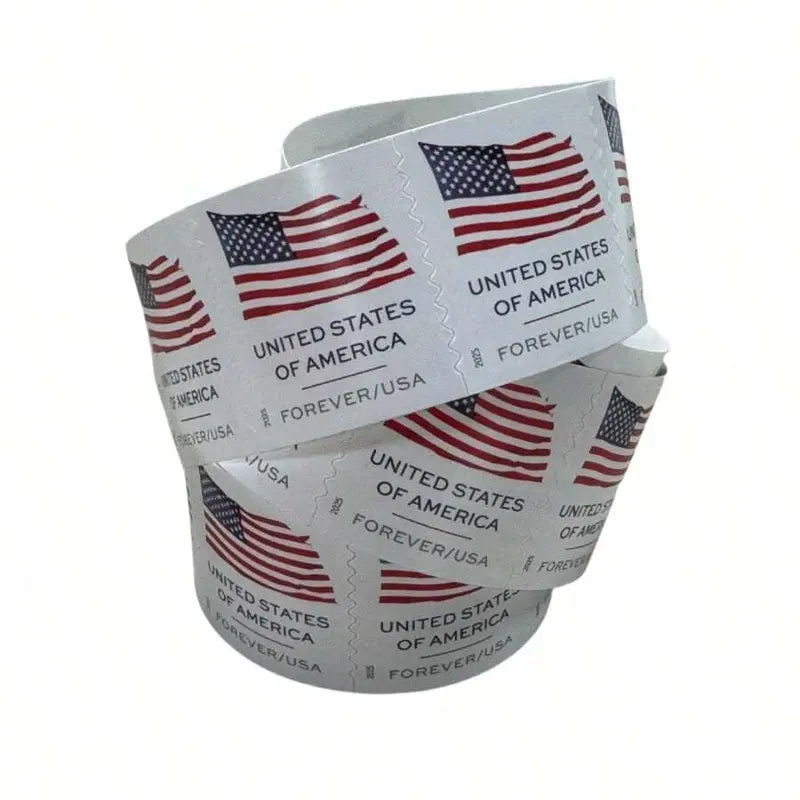 2025 Eternal Flag (100Rolls) Commemorative Gift Wedding Letter Mailing Envelope Shipping Label Eternal Series Stars and Stripes Shipping Label Eternal Wedding Letter Commemorative Gift Sticker
