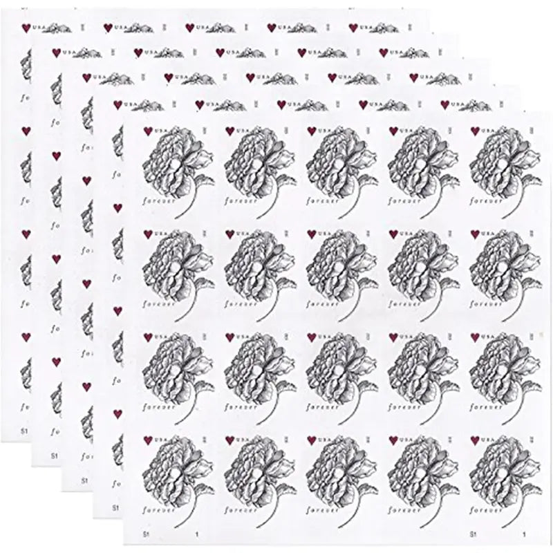 Retro Rose Style Vinyl Stickers Labels 5 Sheets 100 Pieces for Packaging Notes Clothing Water Bottles Micro Scene Decor diy decorative prank meme hilarious sticker pack tag Witch Door Banner flag commemorative gift Monogram Business Card Holder Wrap Paper